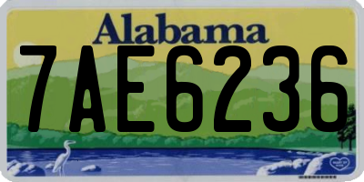 AL license plate 7AE6236