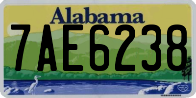 AL license plate 7AE6238