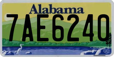 AL license plate 7AE6240