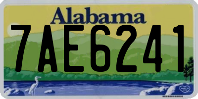 AL license plate 7AE6241