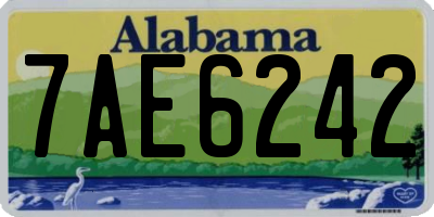 AL license plate 7AE6242