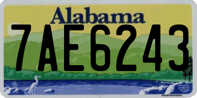 AL license plate 7AE6243