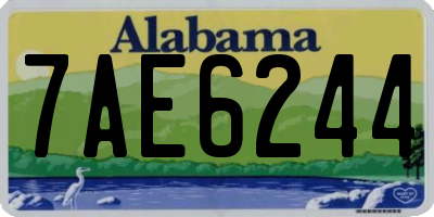 AL license plate 7AE6244