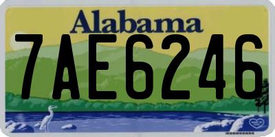 AL license plate 7AE6246
