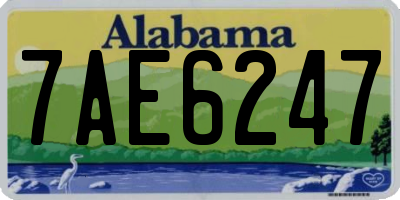 AL license plate 7AE6247