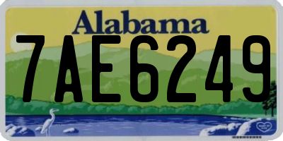 AL license plate 7AE6249