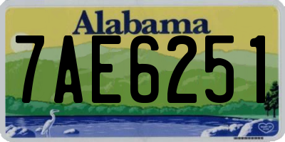 AL license plate 7AE6251
