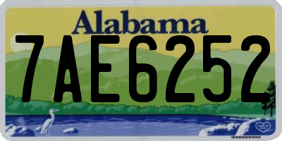 AL license plate 7AE6252