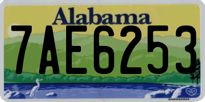 AL license plate 7AE6253