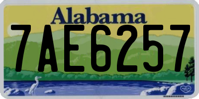 AL license plate 7AE6257
