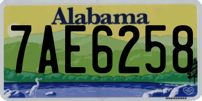 AL license plate 7AE6258