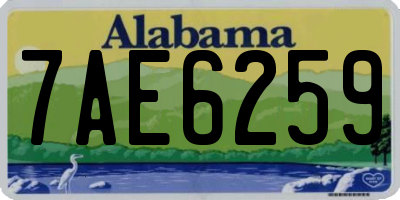 AL license plate 7AE6259