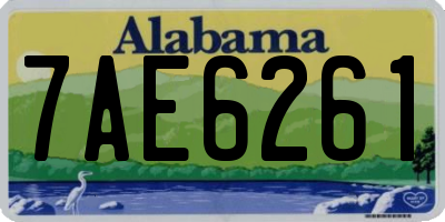 AL license plate 7AE6261
