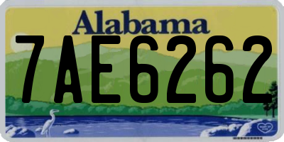 AL license plate 7AE6262