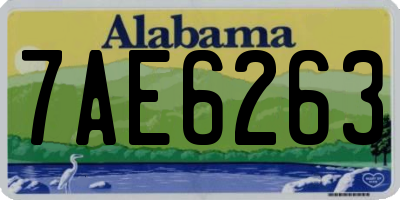 AL license plate 7AE6263