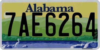 AL license plate 7AE6264