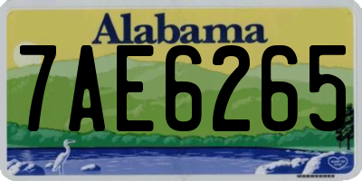 AL license plate 7AE6265