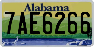 AL license plate 7AE6266