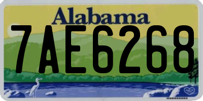 AL license plate 7AE6268