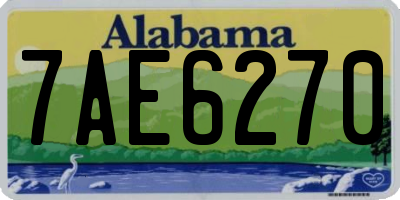 AL license plate 7AE6270