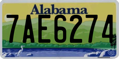 AL license plate 7AE6274
