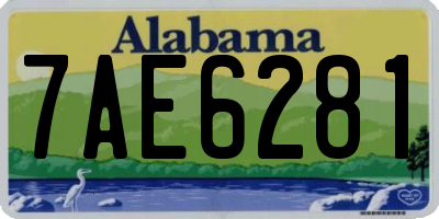 AL license plate 7AE6281