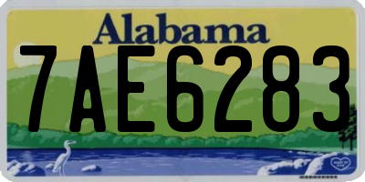 AL license plate 7AE6283