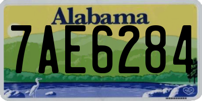 AL license plate 7AE6284