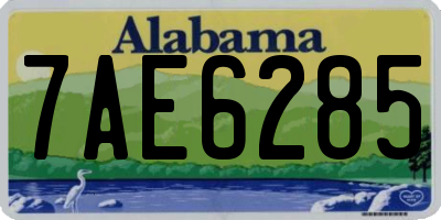 AL license plate 7AE6285