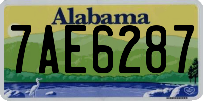 AL license plate 7AE6287