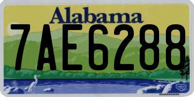 AL license plate 7AE6288