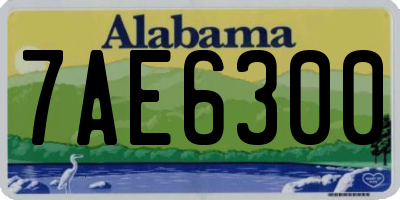 AL license plate 7AE6300