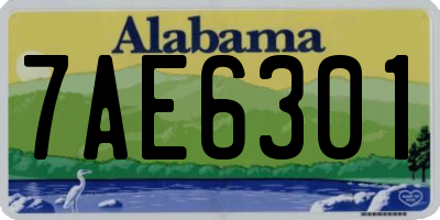 AL license plate 7AE6301