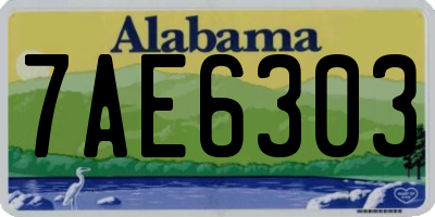 AL license plate 7AE6303