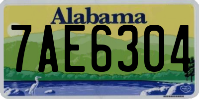 AL license plate 7AE6304