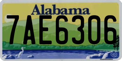 AL license plate 7AE6306