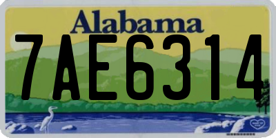 AL license plate 7AE6314