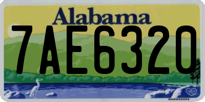 AL license plate 7AE6320