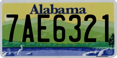 AL license plate 7AE6321