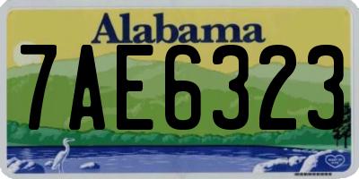 AL license plate 7AE6323