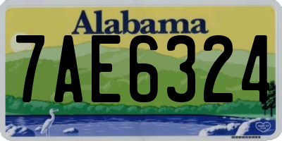 AL license plate 7AE6324