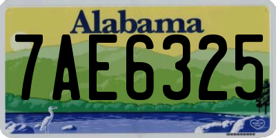 AL license plate 7AE6325