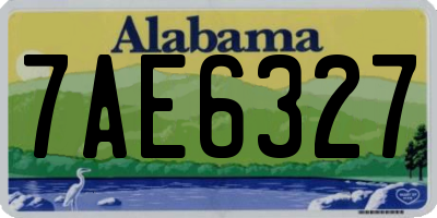 AL license plate 7AE6327