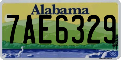 AL license plate 7AE6329