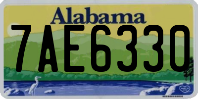 AL license plate 7AE6330