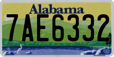 AL license plate 7AE6332