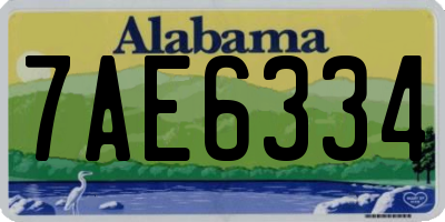 AL license plate 7AE6334