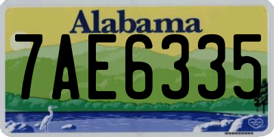 AL license plate 7AE6335