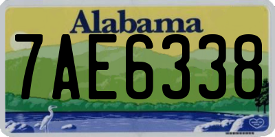 AL license plate 7AE6338