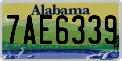AL license plate 7AE6339